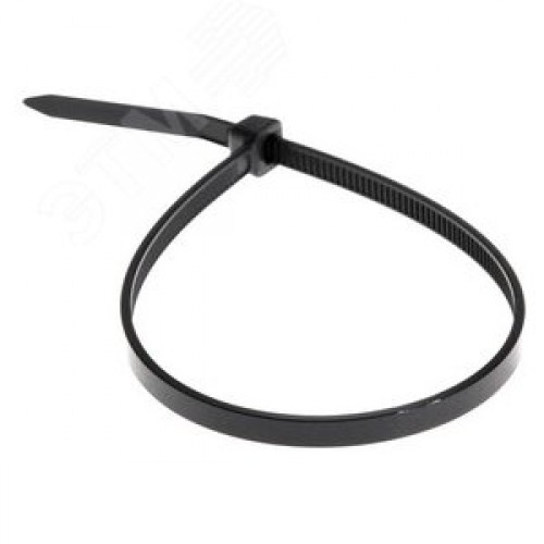Хомут-стяжка кабельная нейлоновая 200x3,6 мм, черная, упаковка 100 шт, REXANT