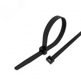 Хомут-стяжка кабельная нейлоновая 150x2,5 мм, черная, 100 шт