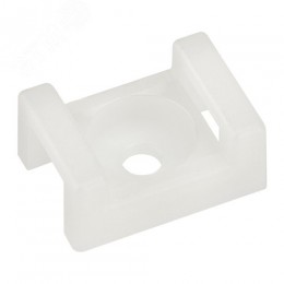 Площадка для крепления стяжки (ПС-2) 22x16 мм, белая, 10 шт,