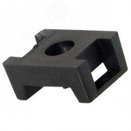 Площадка для крепления стяжки ПС-2 22x16 мм черная 100 шт,