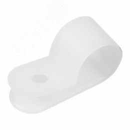 Скоба кабельная под винт 12 мм, белая (50 шт/уп)