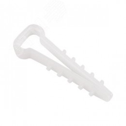 Дюбель-хомут нейлоновый прямоугольный 5-10 мм, белый, 100 шт