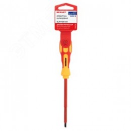 Отвертка шлицевая диэлектрическая SL4x100 мм