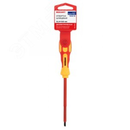 Отвертка шлицевая диэлектрическая SL4x100 мм