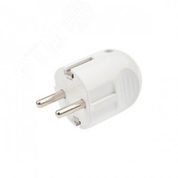 Вилка Евро прямая с з/к 16А белая