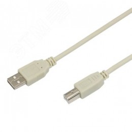 Кабель USB B - USB A, 1.8м., серый