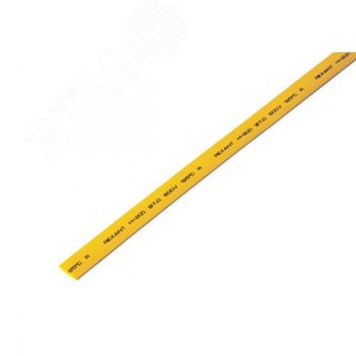 Термоусаживаемая трубка 8,0 4,0 мм, желтая, упаковка 50 шт. по 1 м, REXANT