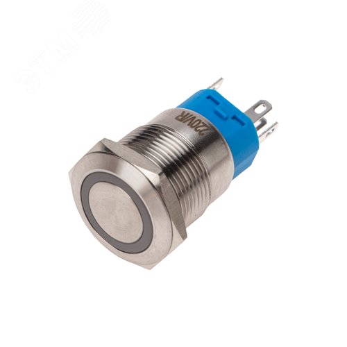 Кнопка антивандальная 19 250В Фикс (5с) ON-OFF/OFF-ON подсв/красная