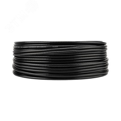 Кабель коаксиальный RG-6U, 75 Ом, CCS/Al/Al, 64%, OUT черный 100 м