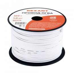 Провод ПГВА 1х1.00 мм2, белый, бухта 100 м,