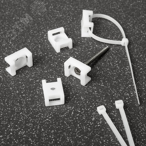 Площадка для крепления стяжки (ПС-2) 22x16 мм, белая, 10 шт,