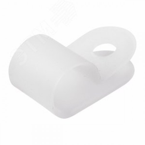 Кабельная скоба под винт REXANT 9 мм, белая,      упаковка 50 шт.