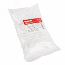 Дюбель-хомут нейлоновый прямоугольный 5-10 мм, белый, 100 шт