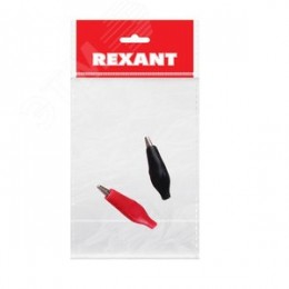 Зажим крокодил в изоляторе, длина 40 мм, ток 5A, 2 шт., пакет БОПП,