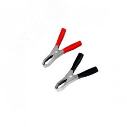 Зажим крокодил, длина 98 мм, ток 50A, 2 шт., пакет БОПП,