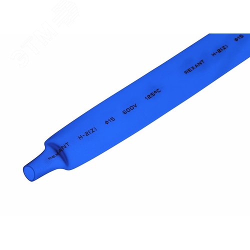 Термоусаживаемая трубка 15,0 7,5 мм, синяя, упаковка 50 шт. по 1 м, REXANT