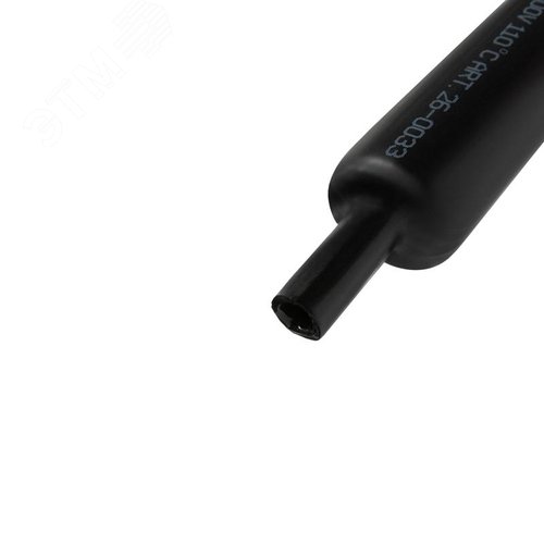 Трубка термоусадочная клеевая СТТК (3-4:1) 33/8 мм, среднестенная черная, 4 шт. по 1 м