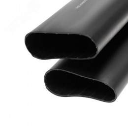 Трубка термоусадочная клеевая СТТК (3-4:1) 75/22 мм, среднестенная черная, 2 шт. по 1 м