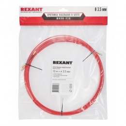 Протяжка кабельная (мини УЗК в бухте), стеклопруток, d=3.5 мм 10 м красная,