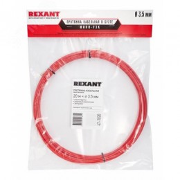 Протяжка кабельная (мини УЗК в бухте), стеклопруток, d=3.5 мм 20 м красная