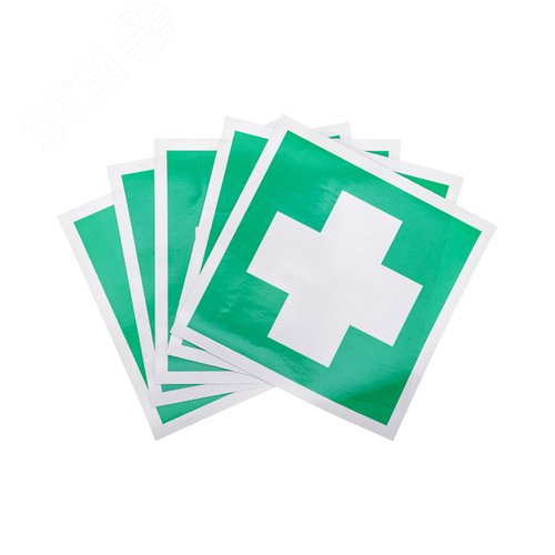 Наклейка Аптечка первой медицинской помощи 200х200 мм