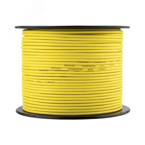 Провод ПГВА 1х1.50 мм2, желтый, бухта 100 м,
