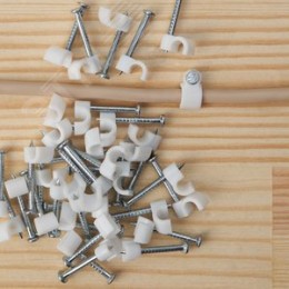 Крепеж кабеля круглый 3 мм, белый (50 шт/уп)