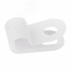 Скоба кабельная под винт 5мм, белая, 50 шт