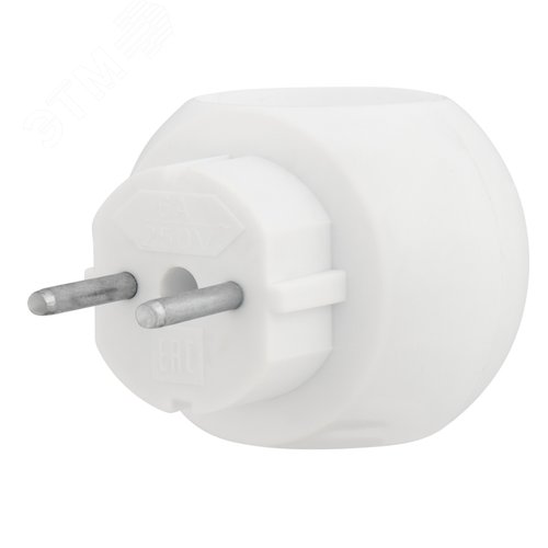 Тройник электрический Шар 220 В, 6 А, белый