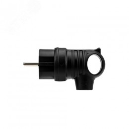 Вилка угловая влагозащищенная с кольцом, с заземлением, 16 А IP44 каучук