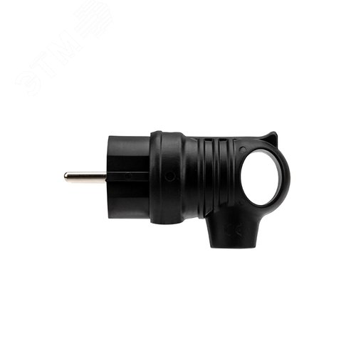 Вилка угловая влагозащищенная с кольцом, с заземлением, 16 А IP44 каучук