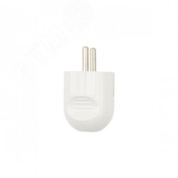 Вилка Евро прямая с з/к 16А белая