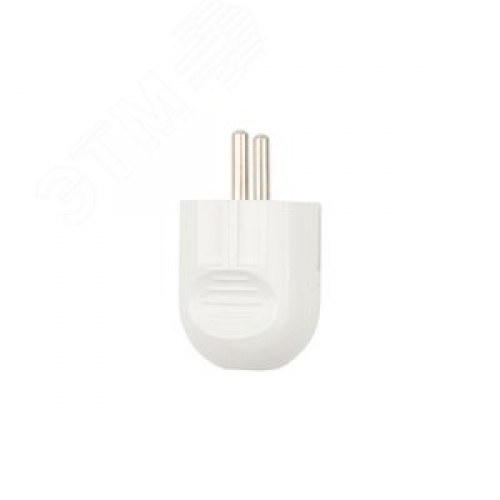 Вилка Евро прямая с з/к 16А белая