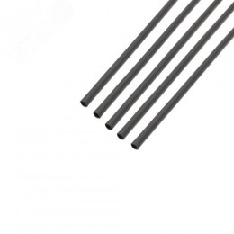 Термоусаживаемая трубка 1,5 0,75 мм, черная, упаковка 50 шт. по 1 м, REXANT