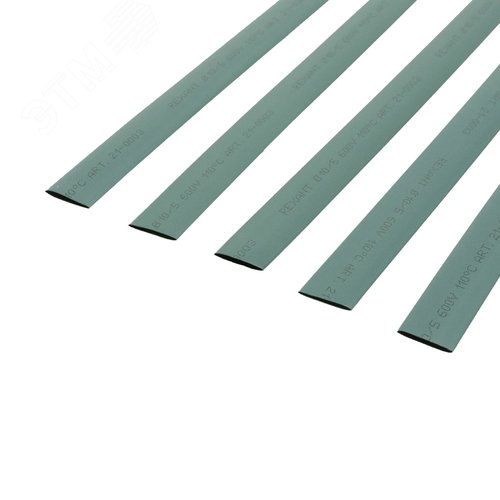 Термоусаживаемая трубка 10,0 5,0 мм, зеленая, упаковка 50 шт. по 1 м, REXANT