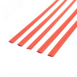 Термоусаживаемая трубка 10,0 5,0 мм, красная, упаковка 50 шт. по 1 м, REXANT