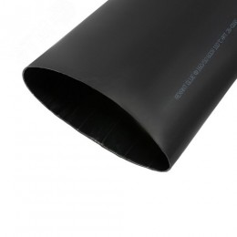 Трубка термоусадочная клеевая СТТК (3-4:1) 160/50 мм, среднестенная черная, 1 шт. по 1 м