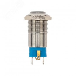 Кнопка антивандальная 12 12В Б/Фикс (4c) OFF-(ON) синяя