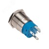 Кнопка антивандальная 19 12В Фикс (5c) ON-OFF/OFF-ON подсв/синяя