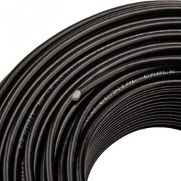 Кабель коаксиальный RG-58 A/U 50 Ом Cu/Al/Cu 64%  бухта 100м черный, REXANT