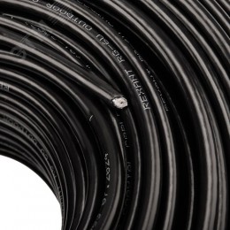 Кабель коаксиальный RG-6U, 75 Ом, CCS/Al/Al, 64%, OUT черный 100 м