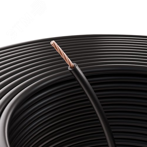 Провод ПГВА 1х0.50 мм2, черный, бухта 100 м,