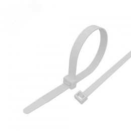 Хомут-стяжка кабельная нейлоновая 600x7,6 мм, белая, 100 шт