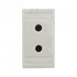 Клемма керамическая винтовая КВ 16 мм2, 3 пары контактов с крепежным отверстием, 45 шт