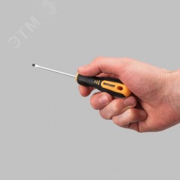 Отвертка шлицевая SL3х75 мм, двухкомпонентная рукоятка