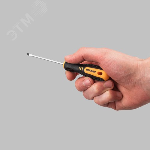 Отвертка шлицевая SL3х75 мм, двухкомпонентная рукоятка