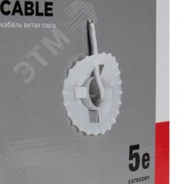 Витая пара U/UTP 4PR 24AWG CAT5e PVC INDOOR SOLID серый 305м
