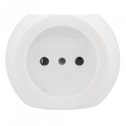 Тройник электрический Шар 220 В, 6 А, белый