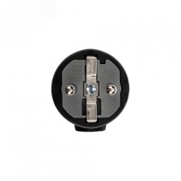 Вилка влагозащищенная угловая с заземлением 16А IP44 каучук, черная