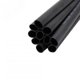 Трубка термоусадочная клеевая СТТК (3:1) 9/3 мм, двустенная черная, 10 шт. по 1 м